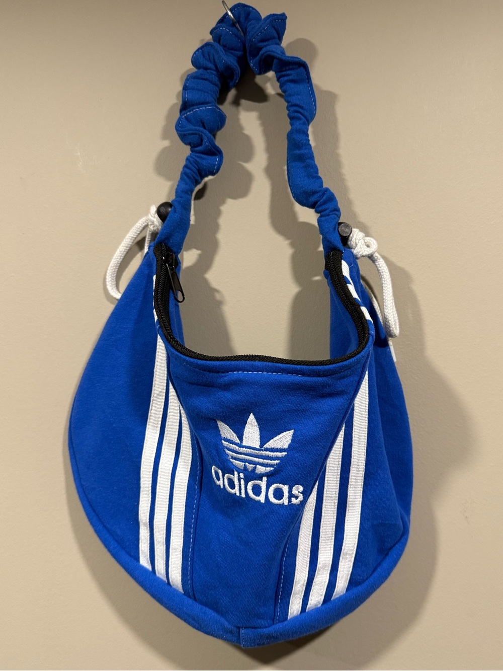 Adidas Blue womens rework Trefoil boho Shoulder Bag